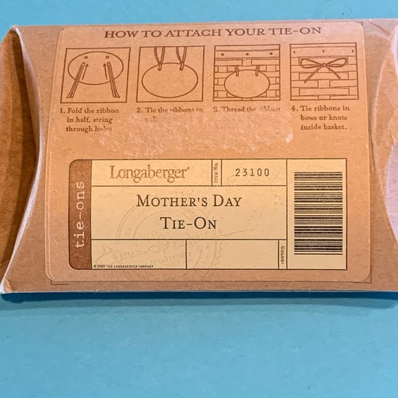 Happy Mothers Day Floral Tie-On For Your Basket ~ Longaberger - Picture 4 of 5